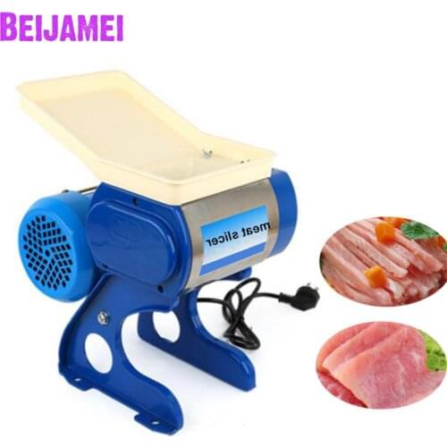 BEIJAMEI Stainless Steel Small Home Blade Meat Slicer Mincer Electric Commercial Meat Grinder Cutting Machine