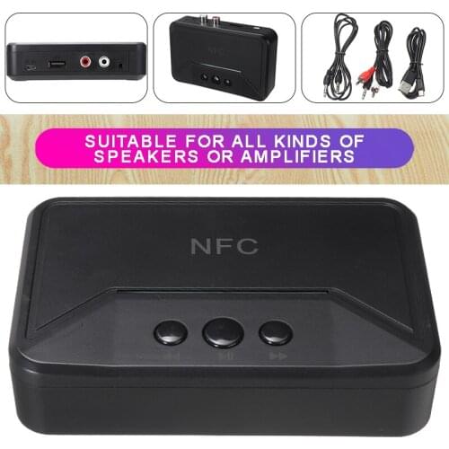 New Arrival 1pc Portable 3.5mm Jack Aux Wireless NFC bluetooth-compatible Audio Receiver USB Adapter for Audio Video Parts