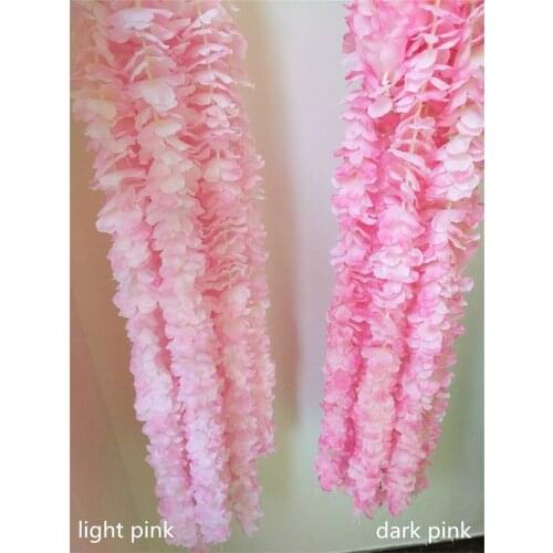 New Arrival Wedding Supplies Artificial Silk Flower Rattan 1 Meters Long Orchid Wisteria Vine For Holiday Festive Decoration Pro