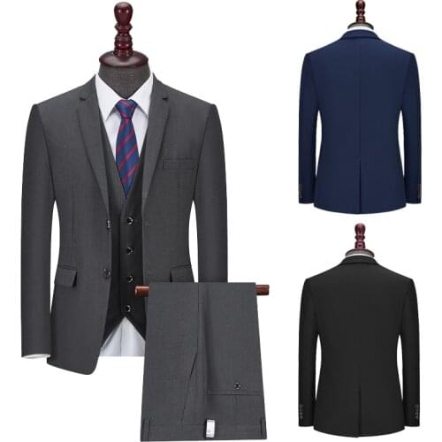 New fashion mens suit three-piece suit Slim business suit suit the first choice for successful people
