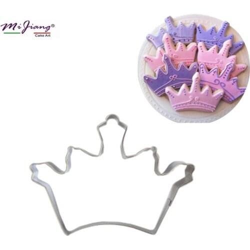 New Stainless Steel Crown Cutter Mold Fondant Pastry Biscuit Cookie Slicer Cake Decorating Tools Cozinha Kitchen Bakeware S7022