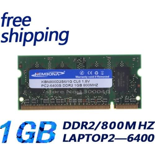 KEMBONA ddr2 ram for laptop ddr2 1gb 800mhz pc2-6400 sodimm free shipping with lifetime warranty 8chips
