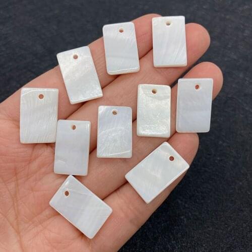 Wholesale Multicolor Rectangular Shape Pendant Natural Shells for Jewelry Making DIY Handmade Accessories Beaded Decoration