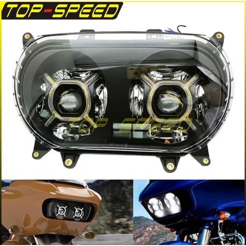 DC 12V 124W Motorbike Headlight Assembly Head Lamp For Harley Road Glide Models 2015-2020 FLTRU SE FLTRX FLTRXS FLTRU FLTRUSE