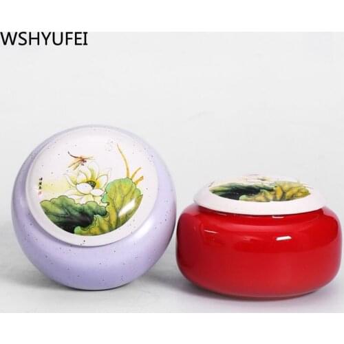 Large capacity Ceramics tea caddy Portable Travel tea bag storage box oolong Tieguanyin Containers Sealed tea jar Coffee storage