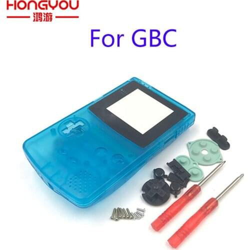 Full Housing Repairt Parts Cover for Nintendo GBC Case Pack for Gameboy Color Shell Screwdriver buttons Stickers For GBC