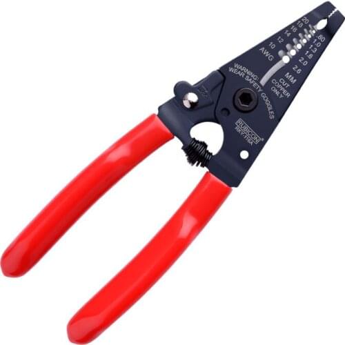 XEAST Portable Wire Stripper Pliers Crimper Cable Stripping Crimping Cutter Hand Tool with Manganese Steel for Electrical