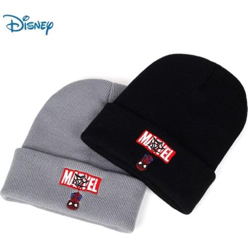 Disney Marvel wool hat personality Hip Hop wild Hats Winter warm Hedging hats Marvel Spiderman Cartoon beanie hats tide gorras