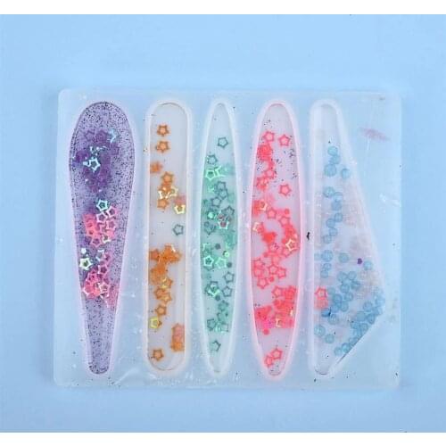 Resin Mold Crystal Epoxy Hair Clip Barrette Casting Silicone Mould DIY Crafts Jewelry Hairpin Making Tools Handmade Lovers Gift