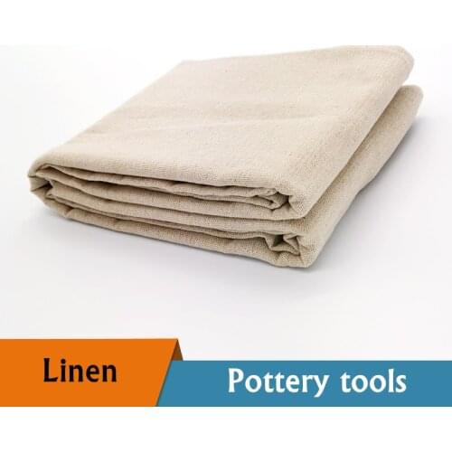 Pottery Special Linen 1*1.5m Burlap Tablecloth DIY Ceramic Clay Craft Cushion Cloth Pottery Printing Texture Sculpture Tool