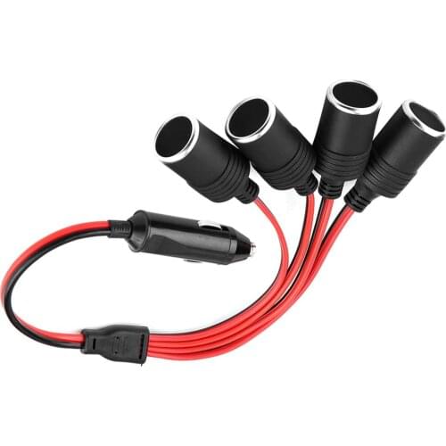 Universal 180W 12/24v 4 Way Car Charger Cigarette Lighter Plug Socket Splitter Adapter fit for car RV SUV racing car truck