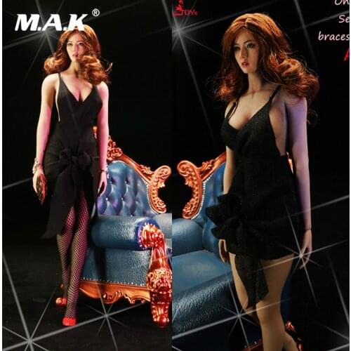 In Stock FT012 1/6 Scale Sexy Women Tight Body Short Strap Strapless Female Nightclub Dress For 12" Action Figure Body