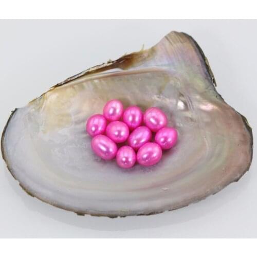 Factory price 6-7mm Natural Genuine Pinke shwater Loose Rice Pearl Oval Shape pearl beads Smooth Surface,sold by 10pcs/lot LO011
