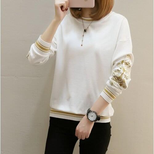 Womens Clothing 2018 Autumn Loose T Shirt Women Long-sleeved Hooded Bottoming Shirt Plus Size