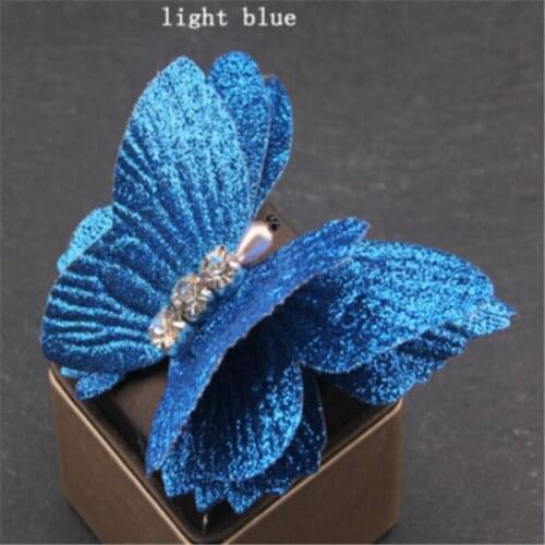 Multicolor Butterfly Brooch For Women Girls Fashion Jewelry Crystal Pearl Leather Insect Brooches Pins Gifts