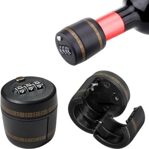Wine Bottle Password Lock Stopper Combination Lock Vacuum Plug Device Fechadura Picks Candados Stopper Preservation