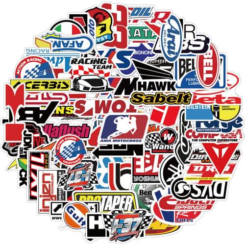 10/30/50/100PCS Racing Car JDM Graffiti Modification Stickers Motorcycle Luggage Skateboard Cool Waterproof Decal Sticker Toy