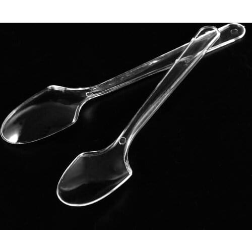 100pcs Mini Transparent Disposable Plastic Spoons Flatware Spoons For Jelly Ice Cream Dessert Appetizer For Kitchen Supplies A35
