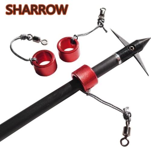 12/24Pcs Bowfishing Safety Slides Arrow Slider Aluminum Safety Slide Tips OD 14mm ID10mm For Outdoor Fishing Archery Accessories