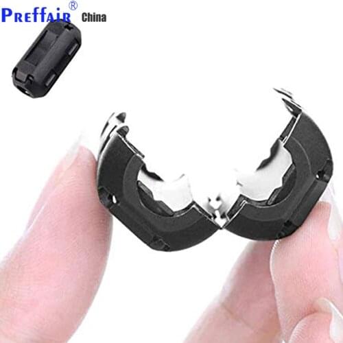 Preffair 8pcs Noise Reduction Cable Clip Ferrite Ring Core Ferrite Cores for Cable Ferrite Ring Core Cable Clip black