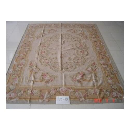 Free shipping 8'x10' Aubusson rugs handmade woolen carpets aubusson rugs for home decoration bedrooom rugs