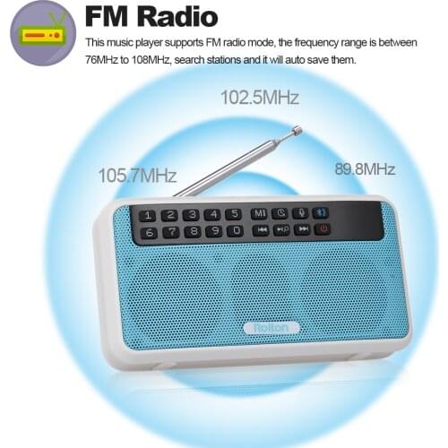 Rolton E500 Wireless Bluetooth Speaker 6W HiFi Stereo Music Player Digital FM Radio w/ Flashlight LED Display Mic Hands-free