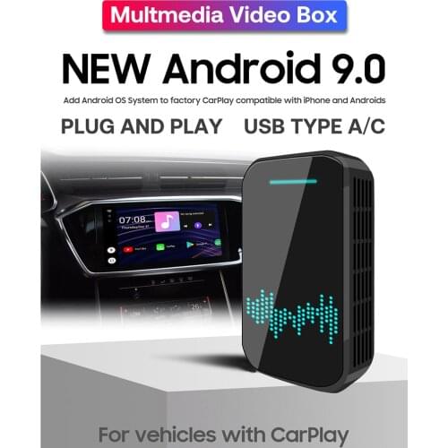 CarPlay AI Box Android 9 GPS CP Box Car Multimedia Player 4G+32G Wireless Mirror link Carplay Android Auto TV Box Bluetooth