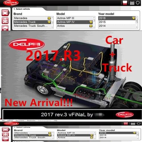 2017 Delphis R3 delphis 2017.R1 WOW 5.00.8 R3 delphis OBD Bluetooth VCI vd obd2 Scanner Unterstutzung auto software