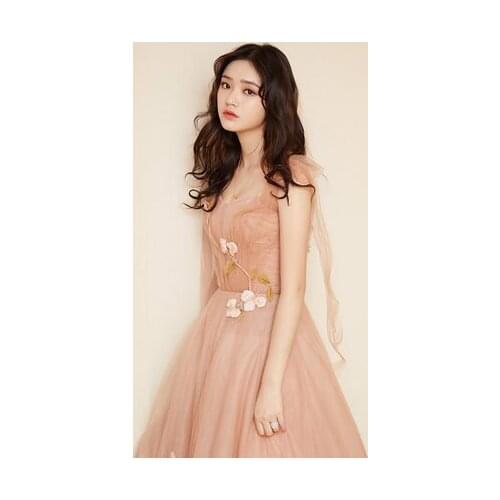 Bowknot shoulder flower fairy long dress gown forest style Renaissance Gown queen Victorian/Marie Antoinette Belle