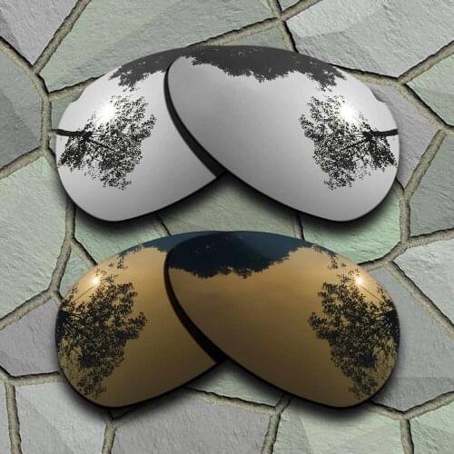 Chrome Titanium&Bronze Copper Sunglasses Polarized Replacement Lenses for Oakley Crosshair S