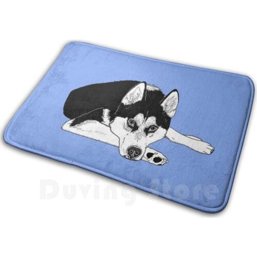 Siberian Husky Carpet Mat Rug Cushion Soft Non - Slip Siberian Husky Dog Sled Huskies Siberian Husky Aheadgraphics Pet