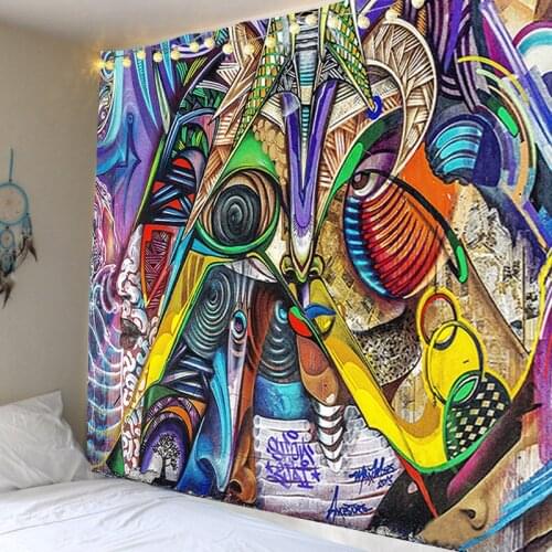 Colorful Abstract Painting Cool American Street Style Background Tapestry Decoration Cloth