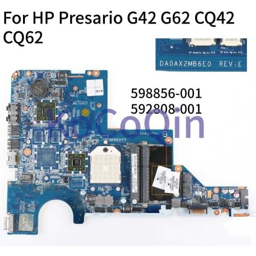 KoCoQin laptop Motherboard For HP Presario G42 G62 CQ42 CQ62 DAOAX2MB6F0 592808-001 592808-501 AMD Mainboard