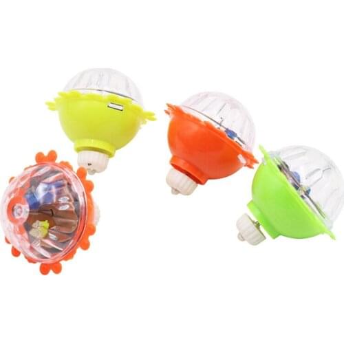 LED lamp Colorful Spinning kids lumino Rotating flash gyro glow in the dark toy friction creative toy J0568