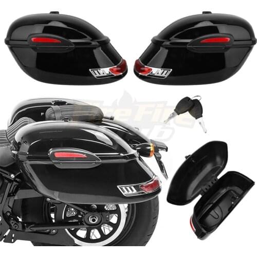 Sidebox Toolbox Saddle Bags Side Box Luggage Case With Led Turn Signal For Kawasaki Honda Yamaha Suzuki Universal