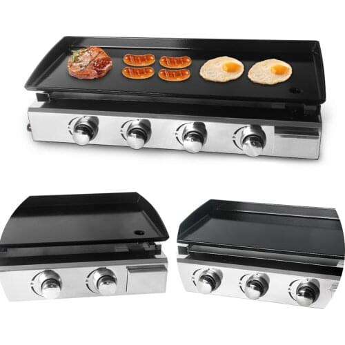 Barbecue Iron GLP Stainless Steel, 2/3/4 Gas Burner, Fried Iron Meat, Enamel Foreign Kitchen Plate