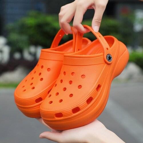 Solid Clogs Women Sandals For Summer 2021 New Breathable Fashion Lady Shoes Outdoor Beach Slippers Woman Sandalias Size 36-41