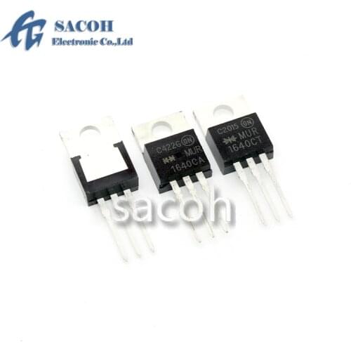 New 10Pairs(20PCS)/Lot MUR1640CT MUR1640CTG 1640CT + MUR1640CA 1640CA MUR1640CTR MUR1640 TO-220 16A 400V Fast Recovery Rectifier