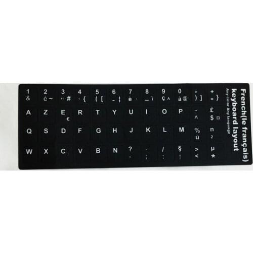 2pcs French keyboard protector Waterproof Super Durable French Keyboard Sticker Alphabet 10 to 17 inch all size