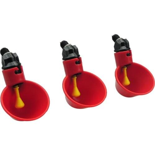 20pcs Automatic Quail Drinker bowl Chicken Waterers With Yellow Nipple Farm poultry waterers Chick Drinking Fountains