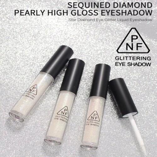 3 Colors Glitter Liquid Eye Shadow White Sequins Fine Diamond Pearls Long Lasting Natural Stackable High Gloss Eyeshadow TSLM1