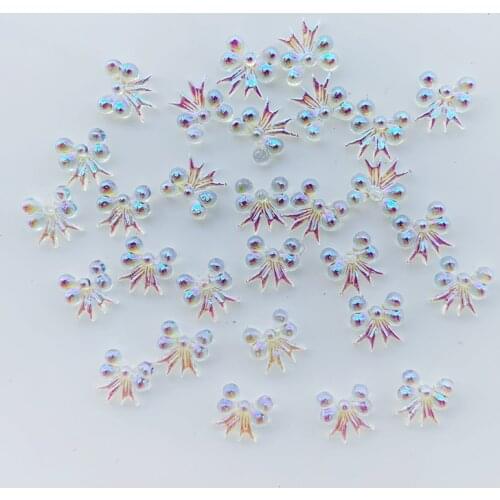 30pcs bowknot crystal AB Rhinestone rhinestone applique flatback rhinestone nails art