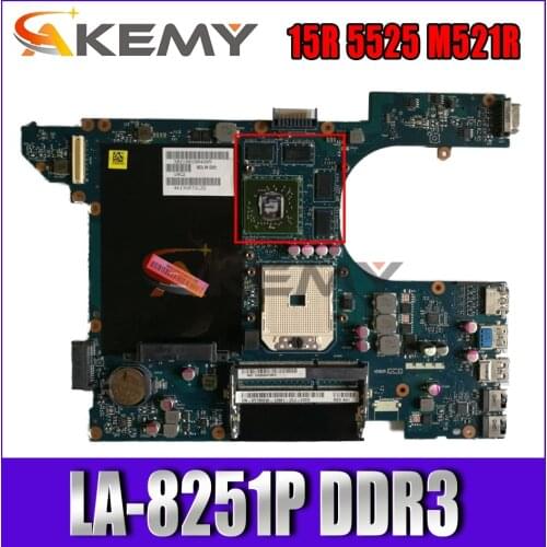Akemy 0Y7MXW Y7MXW for DELL 15R 5525 M521R Laptop motherboard LA-8251P DDR3 tested