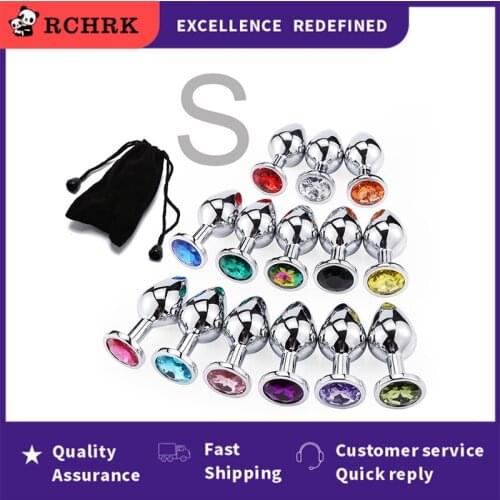Anal Beads Crystal Jewelry Round Butt Plug Stimulator Sex Toys Dildo Stainless Steel Anal Plug For Gay Couple anal plug tail gag