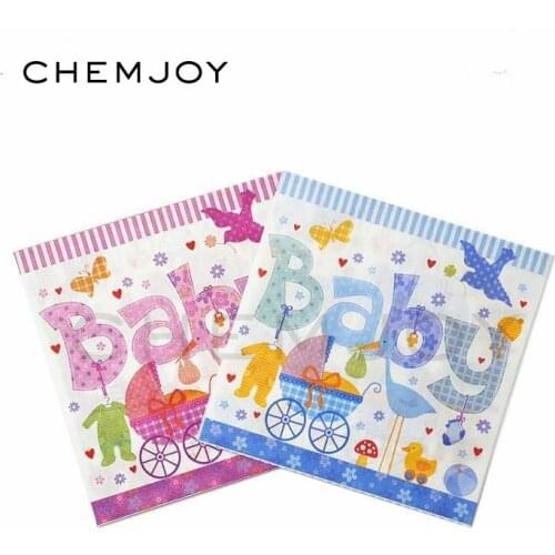 Paper Napkins for Baby Shower Beverage Napkins 20-Count 2-Ply Dinner Tea Party Disposable Napkins Party Tableware