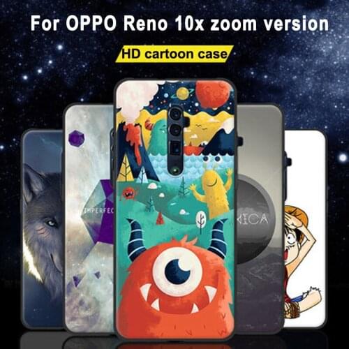 For OPPO Reno 10x zoom Case clear cartoon style soft Tpu silicone Protective Cover Reno 10x zoom version 6.6" phone back Cases