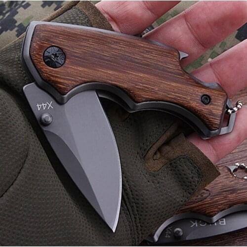 Damascus Damascus Steel Rosewood Handle Tools Folding Blade Knife Outdoor Tactical Hunting Rescue Survival Knife Camping Knives