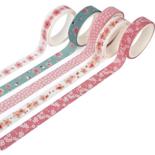 5Pcs/Set Grid Washi Tape Cute Decorative Adhesive Tape Solid Color Masking Tape For Stickers Scrapbooking DIY Stationery Tape