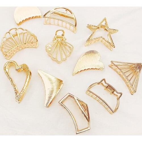 More styles hot sale Fashion Metal style exquisite simple and versatile hair clip Solid Barrettes Headbands Girls Hair Headwear