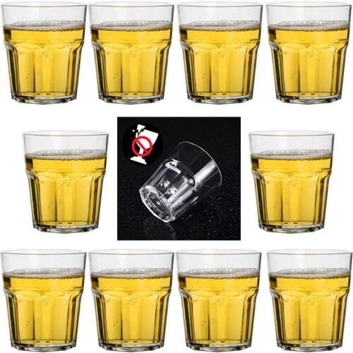 Daily Use Plastic Unbreakable Cups for Party Bar Family Stackable Juice Glasses Set Drinking Glasses For Soda Milk Beer Spirits